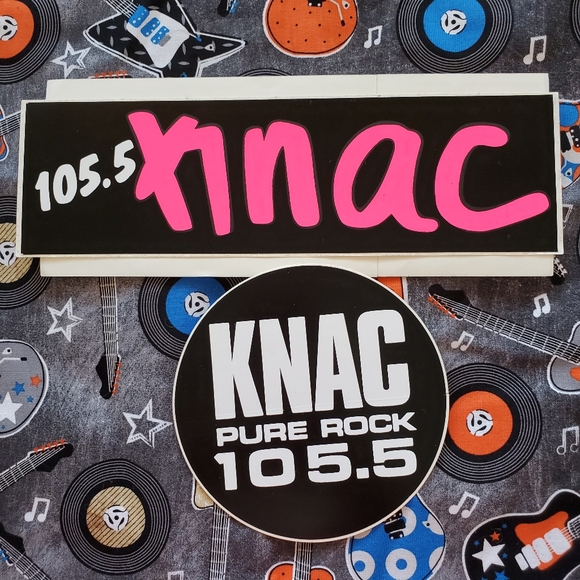 KNAC PURE ROCK 105.5 FM 2 stickers HTF Rock Radio - Picture 2 of 13
